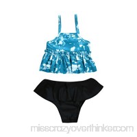 Listogether Toddler Kids Baby Girls Tankini Bikini Swimwear Swimsuit Bathing Suit Beachwear Blue B07C7GC6BL
